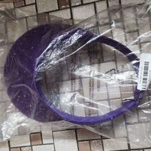 Purple Lace Sequin Visor Hat NIB.
